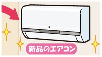 新品エアコン取り付け